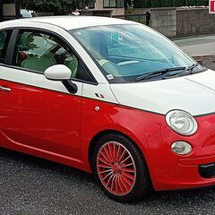 ★いろいろカスタム★フィアット500★1.2/8V★OZレーシングアルミ★2本出し社外マフラー★カロッツェリアナビ/ETC他の画像