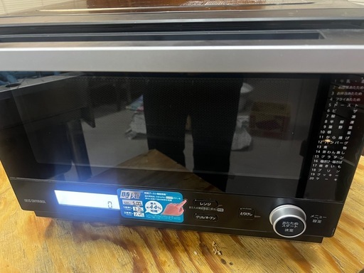 【美品・動作良好】アイリスオーヤマ スチームオーブンレンジ MO-F1808-B（2022年製）