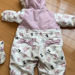 幼児用80 スキーウェア ムージョンジョン　オックステディベア柄　の画像