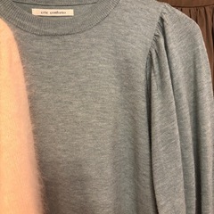 crie confortoバルーンスリーブセーター＆UNIQLOスカート の画像