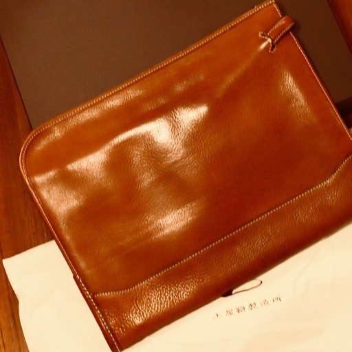 土屋鞄 URBANO クラッチバッグ ブラウンレザー