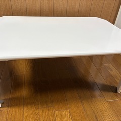 コーナン 八角折り畳みテーブル　ホワイトの画像