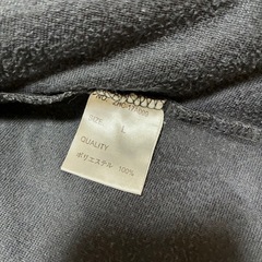 ペイズリー　フリース黒スエット上下セットLサイズ　レディースの画像