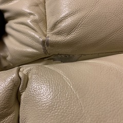 ニトリ レザー 3人掛けソファ 電動リクライニングの画像