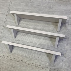 ウォールシェルフ３本セット　ホワイト　凪ファクトリーの画像