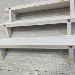 ウォールシェルフ３本セット　ホワイト　凪ファクトリーの画像