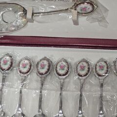 Rim Rose カトラリー 13点 フォーク スプーン 銀仕上げ ケーキサーバの画像