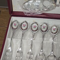 Rim Rose カトラリー 13点 フォーク スプーン 銀仕上げ ケーキサーバの画像