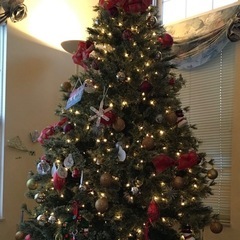 大型クリスマスツリー一式(オーナメント、電飾ライト付)