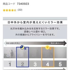 ニトリ　レースカーテンTM03　133✖️100 にまい2枚の画像