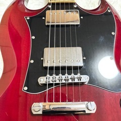 GrassRoots SGタイプ エレキギター チェリー ケース付の画像