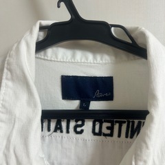 AVIREX アヴィレックス 半袖 刺繍ワッペン オープンカラーシャツ ホワイトの画像