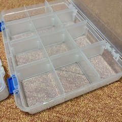 決まりました★仕切り付き　クリアパーツケース　2個　の画像