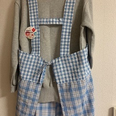 🌸未使用エプロン　水色の画像