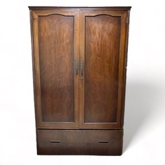 【無料】昭和レトロ箪笥 木製ワードローブ／引き取り限定（渋谷区）の画像