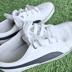 ⭐︎お取引決定⭐︎ 👟【PUMA】ホワイトスニーカー 27.5cm メンズ✨シンプル＆爽やかデザイン！の画像
