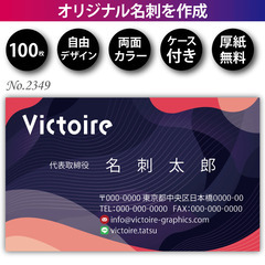 名刺印刷 100枚 両面 フルカラー 紙ケース付 No.2…
