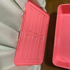 衣装ケース ピンク色の画像