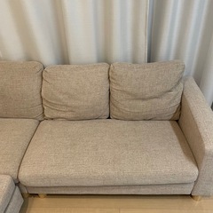 3人掛けソファ(オットマン付)の画像