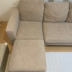 3人掛けソファ(オットマン付)の画像