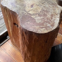 【11/15処分予定】切り株　台　椅子　3つ　）の画像