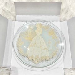 新品未使用 一番くじ ディズニー 美女と野獣 ベル  ガラスプレート の画像