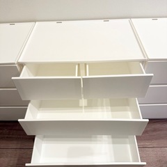 【11/9まで出品】ニトリ　引出し NインボックスL  収納ケースレギュラー 3段/引出し4個 ホワイトの画像