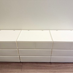 【11/9まで出品】ニトリ　引出し NインボックスL  収納ケースレギュラー 3段/引出し4個 ホワイトの画像