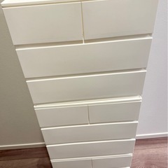 【11/9まで出品】ニトリ　引出し NインボックスL  収納ケースレギュラー 3段/引出し4個 ホワイトの画像