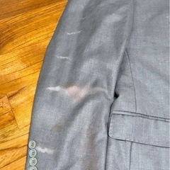 グレー　テーラードジャケット　ウールの画像