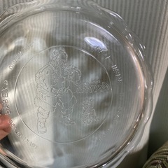 皿 15.7cmガラス 透明 コカコーラ 2枚  の画像