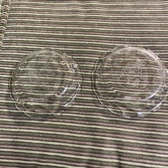 皿 15.7cmガラス 透明 コカコーラ 2枚  の画像