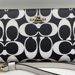【新品未使用】COACH/コーチ　レディース長財布CP409 ブラックマルチの画像
