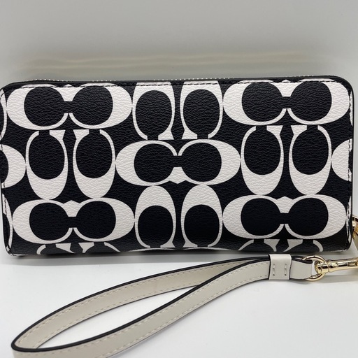 新品未使用】COACH/コーチレディース長財布CP409 ブラックマルチ