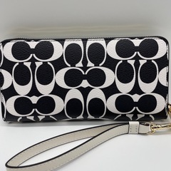 【新品未使用】COACH/コーチ　レディース長財布CP409 ブラックマルチの画像