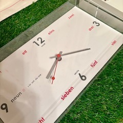 🌸無料✨おしゃれインテリア2点セット🎁ブリザードフラワー写真立て＆ドイツ語時計⏰アイボリー×ピンクで華やか空間に♪の画像