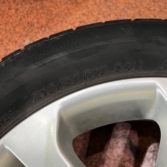 17インチアルミホイール付きタイヤ 日産純正アルミホイール  の画像