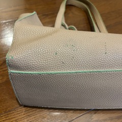 BEAMS HEART スマイリーフェイス トートバッグ ベージュ　グリーンの画像