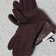 PIERRE BALMAIN ピエールバルマン 手袋 茶色 グローブ ウールの画像
