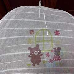 ベビーかや リトルベア ホワイト 蚊帳の画像