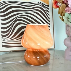 ガラスのきのこ照明💡ライトの画像