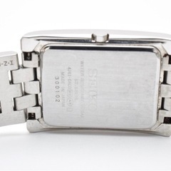 SEIKO DOLCE セイコー ドルチェ クォーツ スクエア レクタングル 腕時計 メンズ レディース 3針 ホワイト シルバー 4J41-0AC0の画像