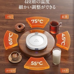 新品: カップウォーマー 【コンパクトでも自在対応】 コーヒーウォーマー 保温コースターの画像