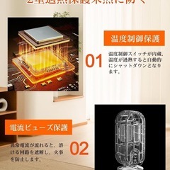 セラミックヒーター 【2025冬新型 】電気ヒーター 2秒速暖足元ファンヒーターの画像