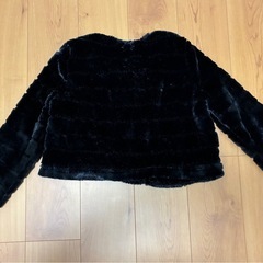 ブラックファーコート Mサイズの画像
