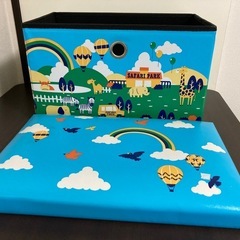 西松屋　座れるおもちゃ箱 サファリパーク　の画像