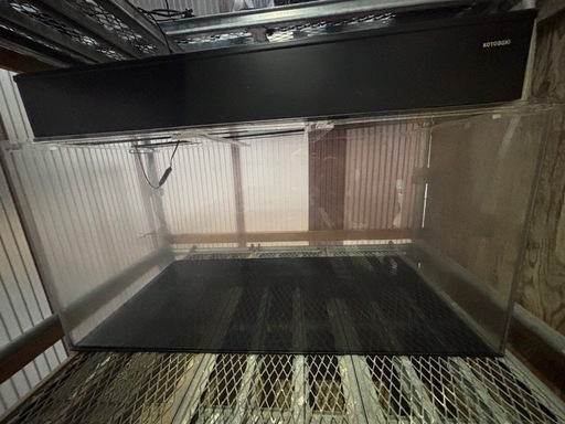 アクリル水槽120×60×60底面ブラック濾過装置ライトヒーターセット