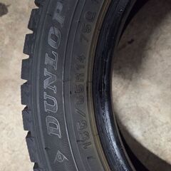 ☆値下げ可 軽 スタッドレス 155/65R14 ダンロップ ウィンターマックス02 タイヤのみ4本セット☆の画像