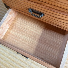 交渉成立　木製三段引き出し棚の画像