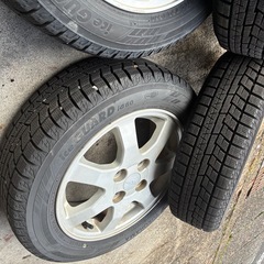 溝タップリ！！14インチ☆スタッドレスアルミホイールセット155/65R14　の画像